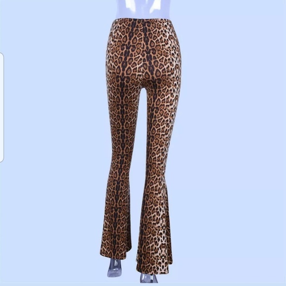 🔥Last One🔥Leopard Bell Bottoms Flared Boho Pants - Picture 3 of 6